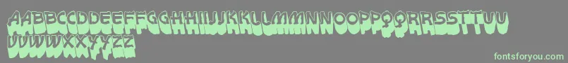 VtksWhitePage3D Font – Green Fonts on Gray Background