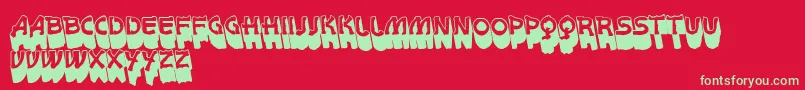 VtksWhitePage3D Font – Green Fonts on Red Background