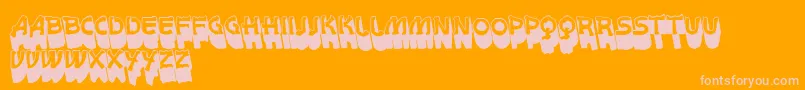 VtksWhitePage3D Font – Pink Fonts on Orange Background