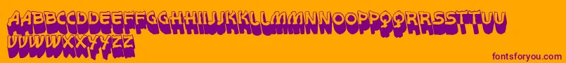 VtksWhitePage3D Font – Purple Fonts on Orange Background