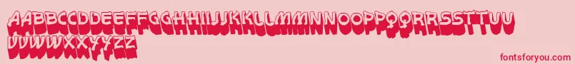 VtksWhitePage3D Font – Red Fonts on Pink Background