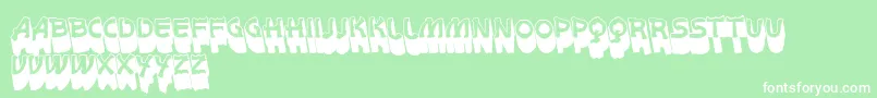 フォントVtksWhitePage3D – 緑の背景に白い文字