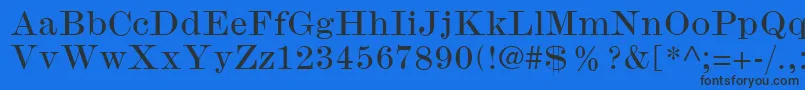 ModernmtWide Font – Black Fonts on Blue Background