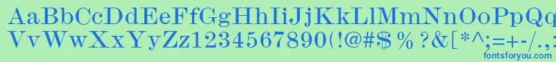 ModernmtWide Font – Blue Fonts on Green Background