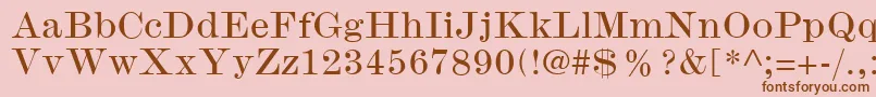 ModernmtWide Font – Brown Fonts on Pink Background