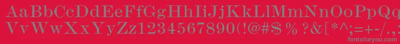 ModernmtWide Font – Gray Fonts on Red Background