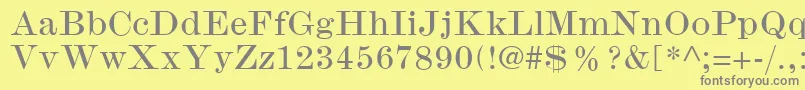 ModernmtWide Font – Gray Fonts on Yellow Background