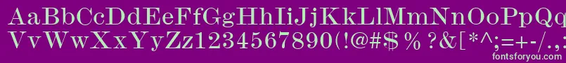 Шрифт ModernmtWide – зелёные шрифты на фиолетовом фоне