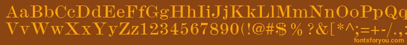 ModernmtWide Font – Orange Fonts on Brown Background