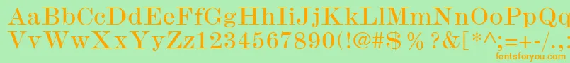 ModernmtWide Font – Orange Fonts on Green Background