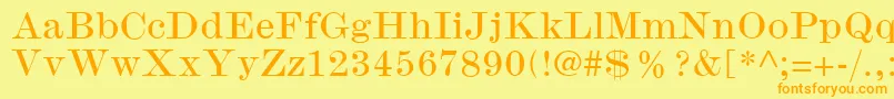 ModernmtWide Font – Orange Fonts on Yellow Background