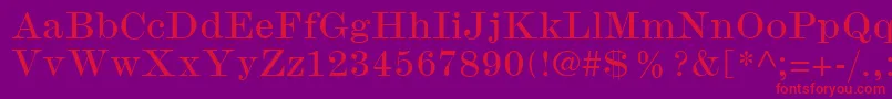 ModernmtWide Font – Red Fonts on Purple Background