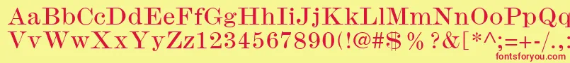 ModernmtWide Font – Red Fonts on Yellow Background