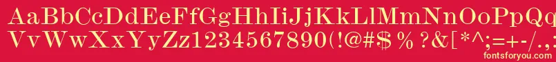 ModernmtWide Font – Yellow Fonts on Red Background