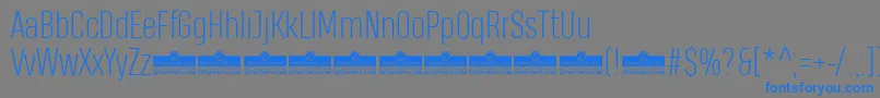 HeadingProExtralightTrial Font – Blue Fonts on Gray Background