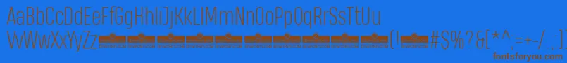 HeadingProExtralightTrial Font – Brown Fonts on Blue Background