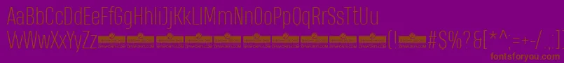HeadingProExtralightTrial Font – Brown Fonts on Purple Background