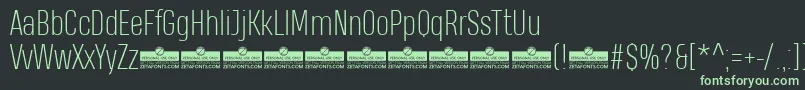 HeadingProExtralightTrial Font – Green Fonts on Black Background