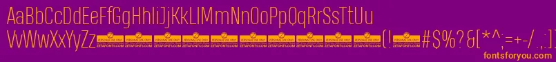 HeadingProExtralightTrial Font – Orange Fonts on Purple Background