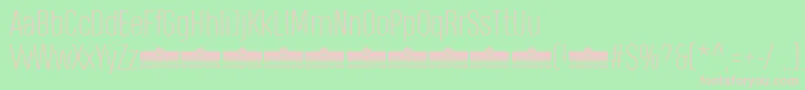 HeadingProExtralightTrial Font – Pink Fonts on Green Background