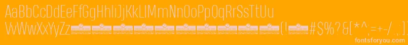 HeadingProExtralightTrialフォントについての詳細 フォントHeadingProExtralightTrial – オレンジの背景にピンクのフォント
