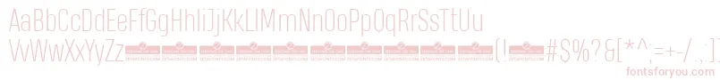 HeadingProExtralightTrial-fontti – vaaleanpunaiset fontit valkoisella taustalla