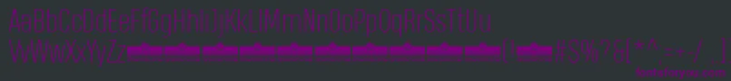 HeadingProExtralightTrial-fontti – violetit fontit mustalla taustalla