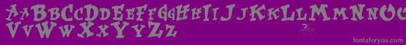 Kurtruss Font – Gray Fonts on Purple Background