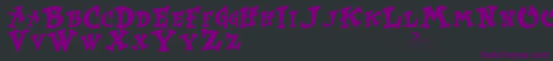 フォントKurtruss – 黒い背景に紫のフォント