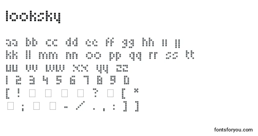 Шрифт Looksky – алфавит, цифры, специальные символы