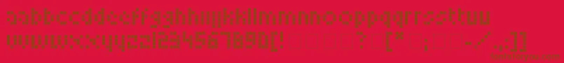 Looksky Font – Brown Fonts on Red Background