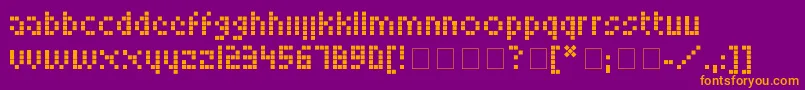 Looksky-Schriftart – Orangefarbene Schriften auf violettem Hintergrund