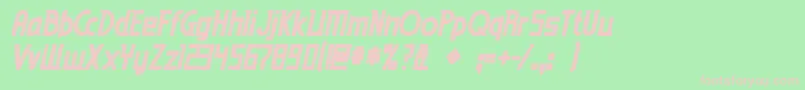 EdenmillsinkItalic Font – Pink Fonts on Green Background