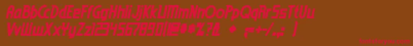 EdenmillsinkItalic Font – Red Fonts on Brown Background