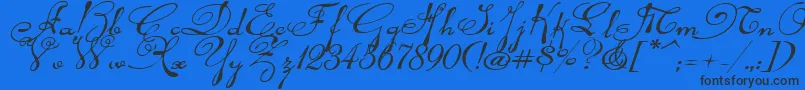 Rhalinaexpi Font – Black Fonts on Blue Background