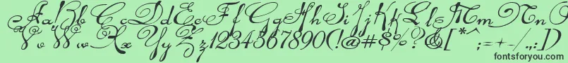 Rhalinaexpi Font – Black Fonts on Green Background