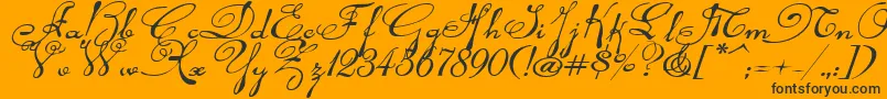 Rhalinaexpi Font – Black Fonts on Orange Background