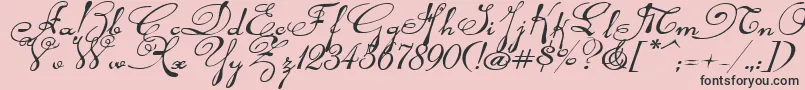 Rhalinaexpi Font – Black Fonts on Pink Background