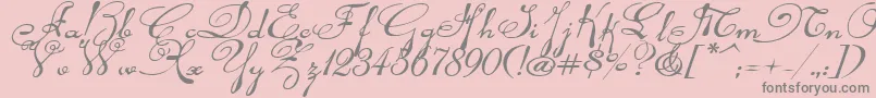 Rhalinaexpi Font – Gray Fonts on Pink Background