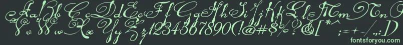 Rhalinaexpi Font – Green Fonts on Black Background