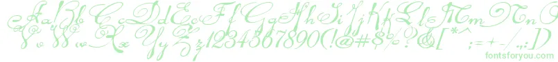Rhalinaexpi Font – Green Fonts on White Background