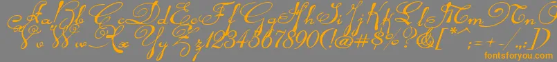 Rhalinaexpi Font – Orange Fonts on Gray Background