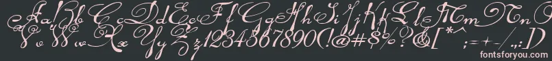 Rhalinaexpi Font – Pink Fonts on Black Background