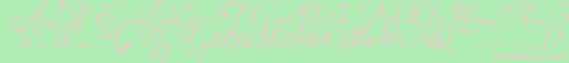 Rhalinaexpi Font – Pink Fonts on Green Background
