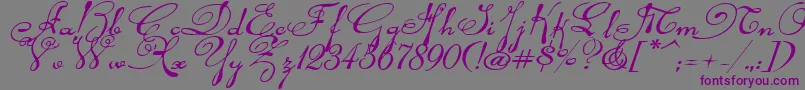 Rhalinaexpi Font – Purple Fonts on Gray Background