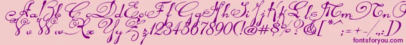Rhalinaexpi Font – Purple Fonts on Pink Background