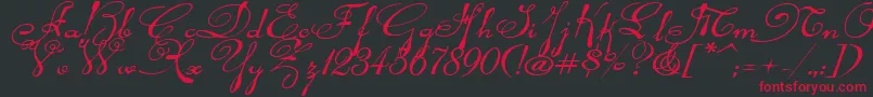 Rhalinaexpi Font – Red Fonts on Black Background