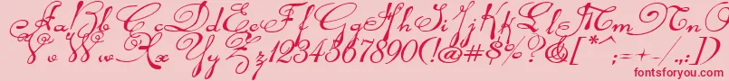 Rhalinaexpi Font – Red Fonts on Pink Background