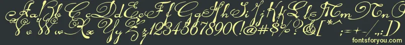 Rhalinaexpi Font – Yellow Fonts on Black Background