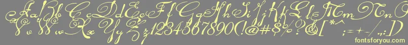 Rhalinaexpi Font – Yellow Fonts on Gray Background